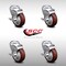 Service Caster 4 Inch SS Maroon Polyurethane Wheel Swivel Bolt Hole Caster Set with Brake SCC SCC-SSBH20S414-PPUB-MRN-TLB-4 - alternate 5